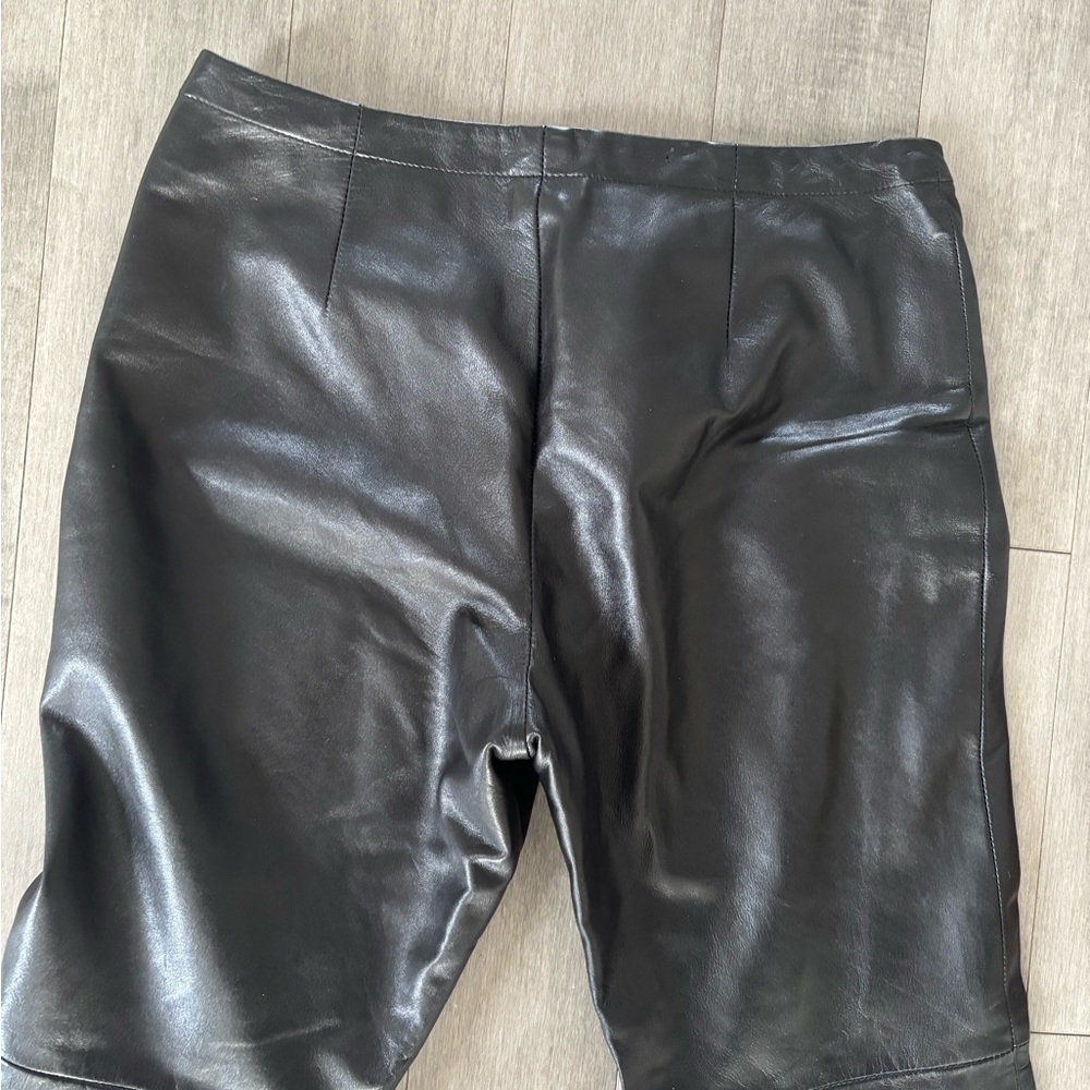 Danier Women's Genuine Leather Straight Leg Pants Size 6 Black - Picture 6 of 10